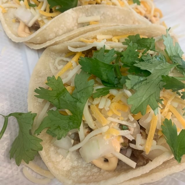 Pork Belly Sisig Tacos (2pcs, Spicy).