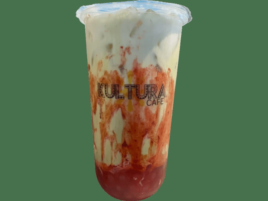 Strawberry Matcha Milk Tea.