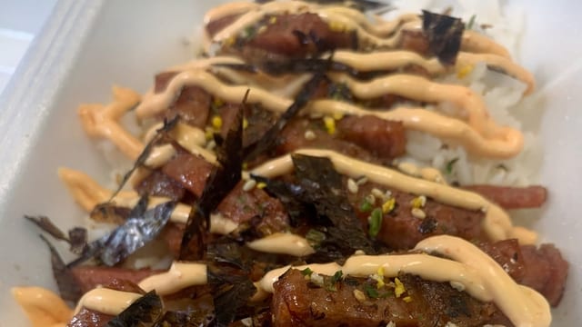 Spam Musubi Plate.
