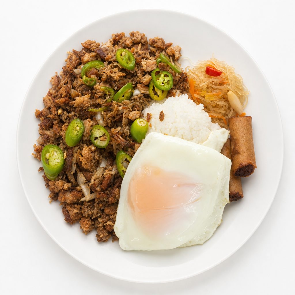 Pork Belly Sisig Plate.