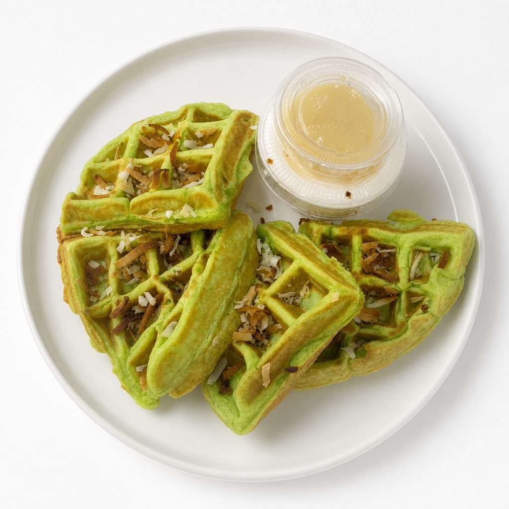 Pandan Waffle.
