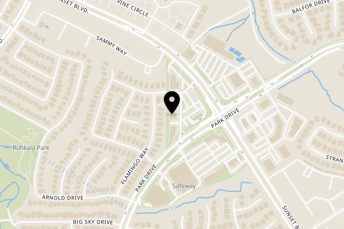 Map showing the location of Kultura Cafe on 2164 Sunset Blvd STE 206 in Rocklin